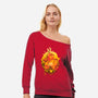 Flaming Tail Specimen-Womens-Off Shoulder-Sweatshirt-hypertwenty