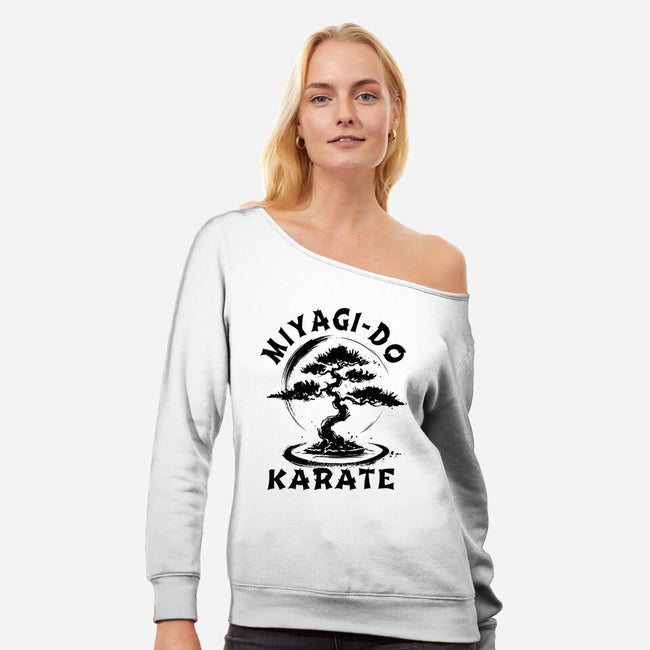 Bonsai Miyagi-Womens-Off Shoulder-Sweatshirt-fanfabio