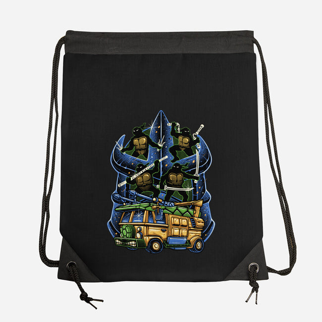 Half Shell Heroes-None-Drawstring-Bag-momma_gorilla