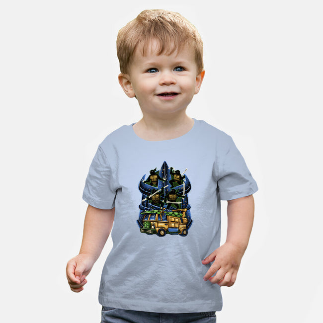 Half Shell Heroes-Baby-Basic-Tee-momma_gorilla