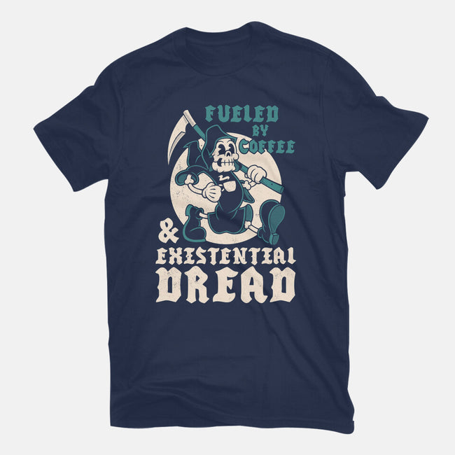 Fueled By Coffee And Existential Dread-Unisex-Basic-Tee-Nemons