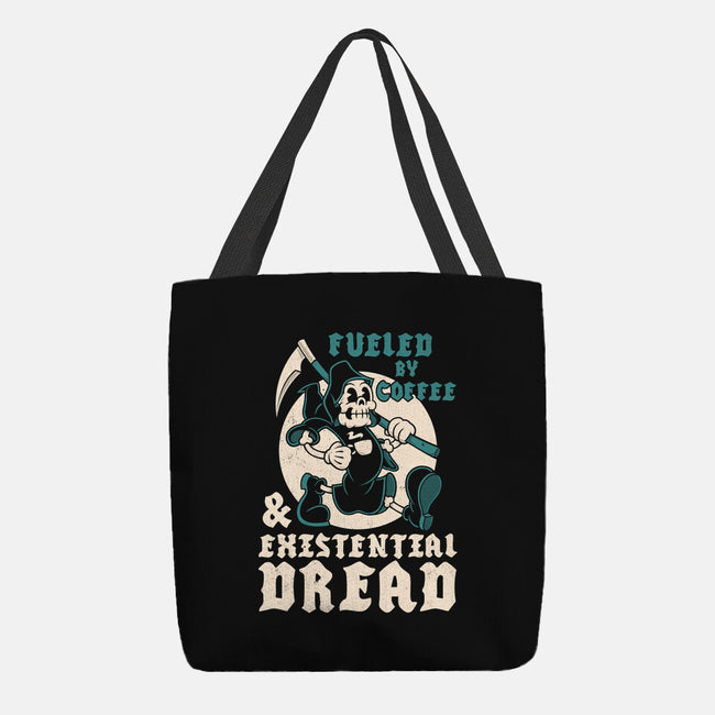 Fueled By Coffee And Existential Dread-None-Basic Tote-Bag-Nemons