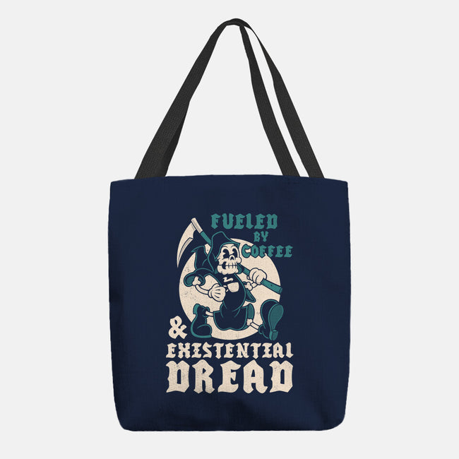 Fueled By Coffee And Existential Dread-None-Basic Tote-Bag-Nemons