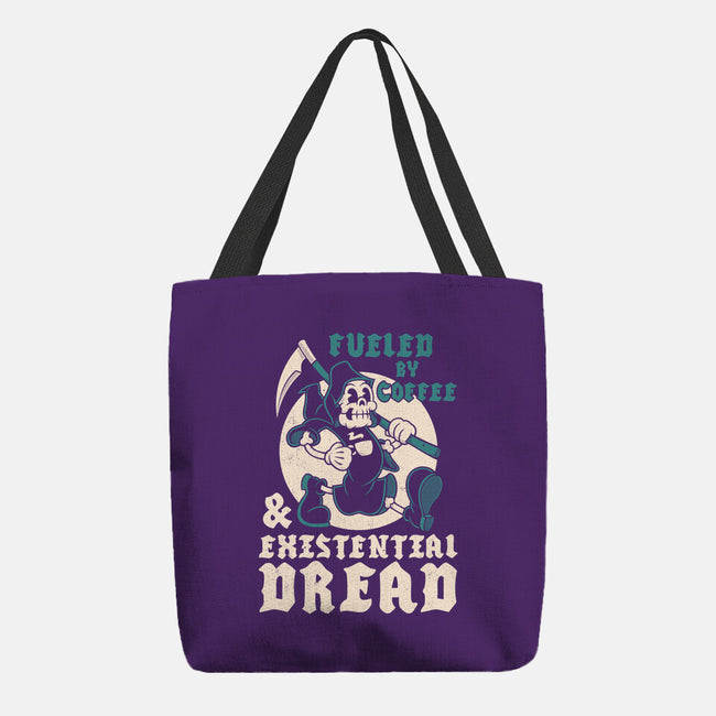 Fueled By Coffee And Existential Dread-None-Basic Tote-Bag-Nemons