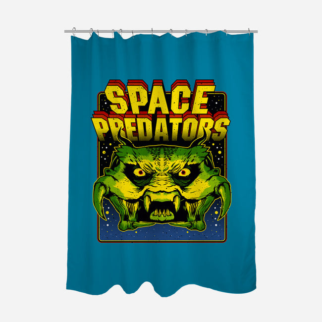 Space Predator-None-Polyester-Shower Curtain-demonigote