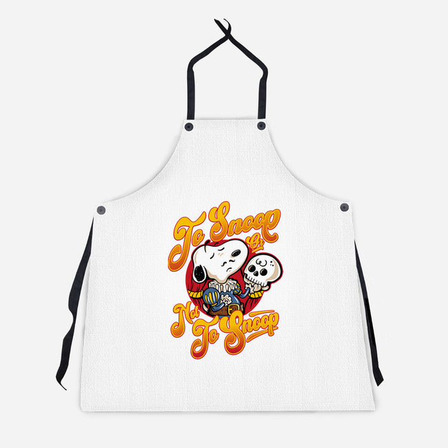 To Snoop Or Not-Unisex-Kitchen-Apron-demonigote