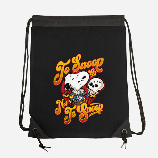 To Snoop Or Not-None-Drawstring-Bag-demonigote