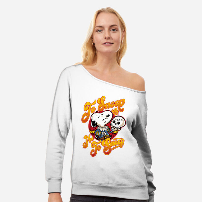 To Snoop Or Not-Womens-Off Shoulder-Sweatshirt-demonigote