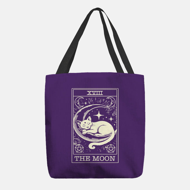 The Moon Tarot Card-None-Basic Tote-Bag-fanfabio