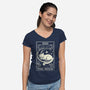 The Moon Tarot Card-Womens-V-Neck-Tee-fanfabio