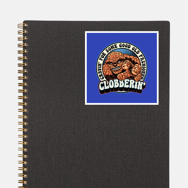 Good Old Clobberin-None-Glossy-Sticker-momma_gorilla