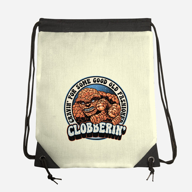 Good Old Clobberin-None-Drawstring-Bag-momma_gorilla