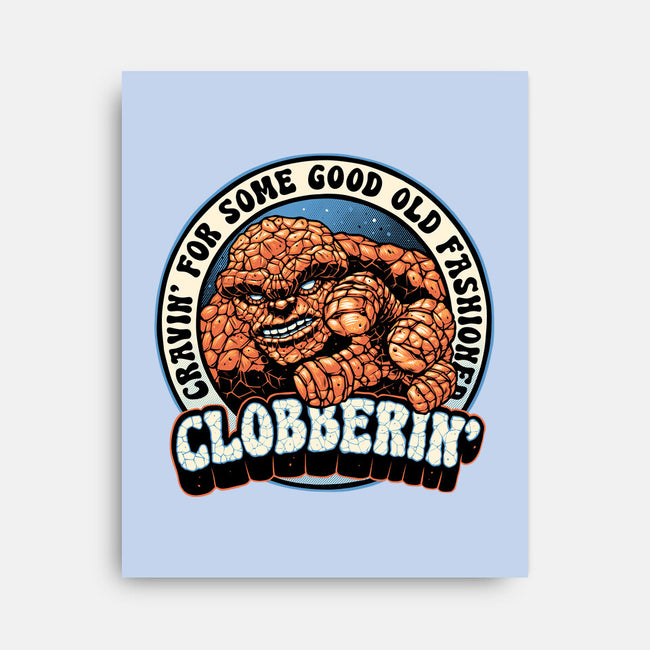 Good Old Clobberin-None-Stretched-Canvas-momma_gorilla