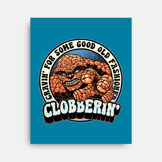 Good Old Clobberin-None-Stretched-Canvas-momma_gorilla