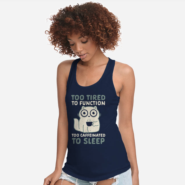 Too Tired Too Caffeinated-Womens-Racerback-Tank-Nemons