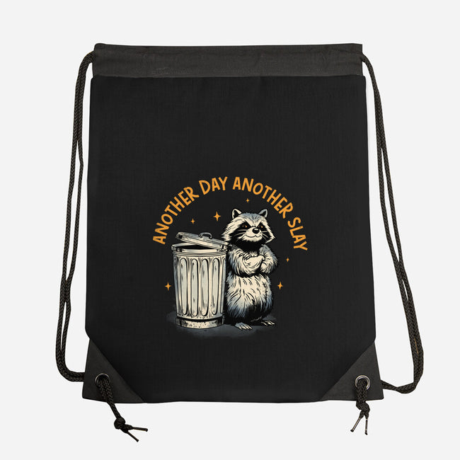 Another Day Another Slay Raccoon-None-Drawstring-Bag-dandingeroz