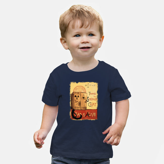 Tournee Du Schrodinger Chat-Baby-Basic-Tee-fanfabio