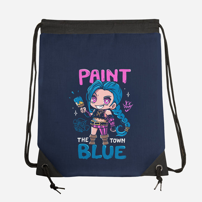 Paint The Town Blue-None-Drawstring-Bag-Vallina84