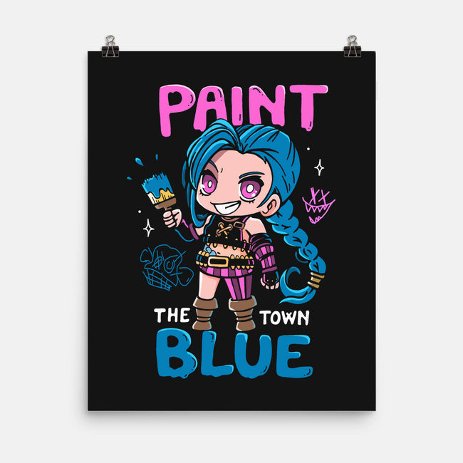 Paint The Town Blue-None-Matte-Poster-Vallina84