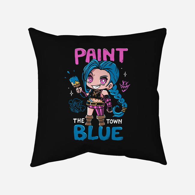 Paint The Town Blue-None-Removable Cover w Insert-Throw Pillow-Vallina84