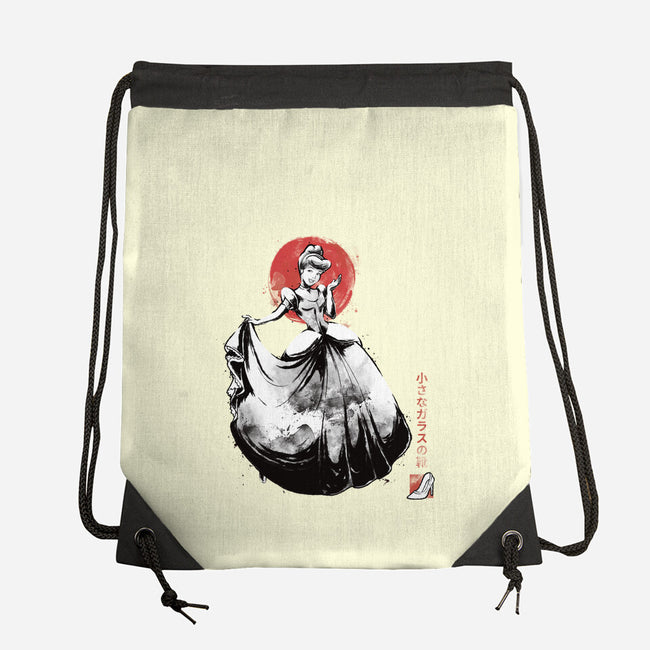 Moonlit Maiden Sumi-e-None-Drawstring-Bag-Astrobot Invention