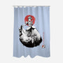 Moonlit Maiden Sumi-e-None-Polyester-Shower Curtain-Astrobot Invention