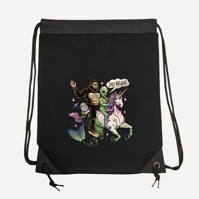 Just Believe-None-Drawstring-Bag-momma_gorilla