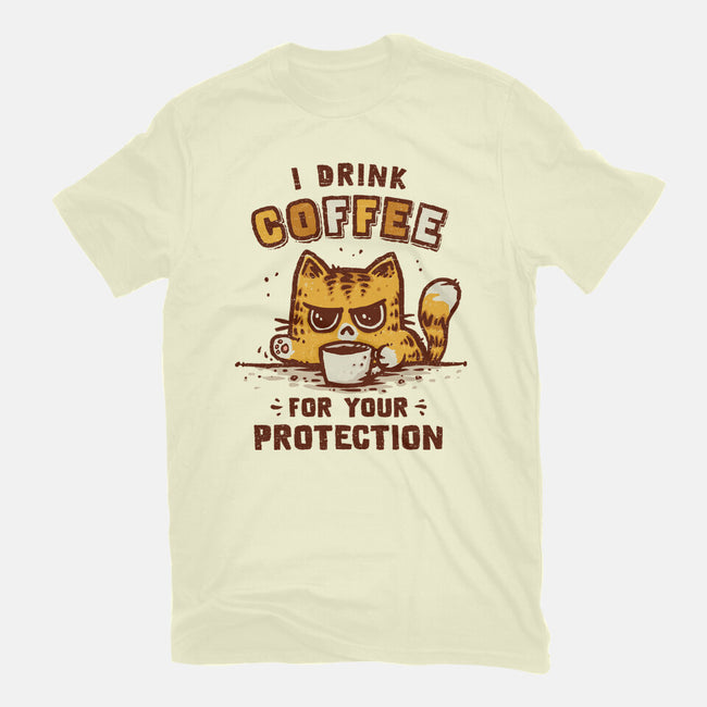 I Drink Coffee To Protect You-Mens-Basic-Tee-kg07