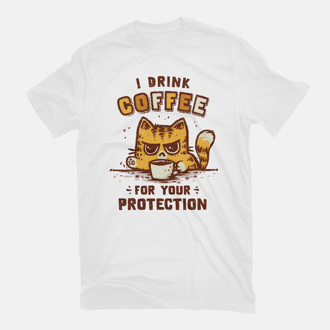 I Drink Coffee To Protect You-Mens-Basic-Tee-kg07