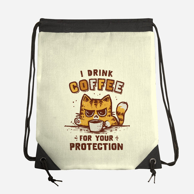 I Drink Coffee To Protect You-None-Drawstring-Bag-kg07