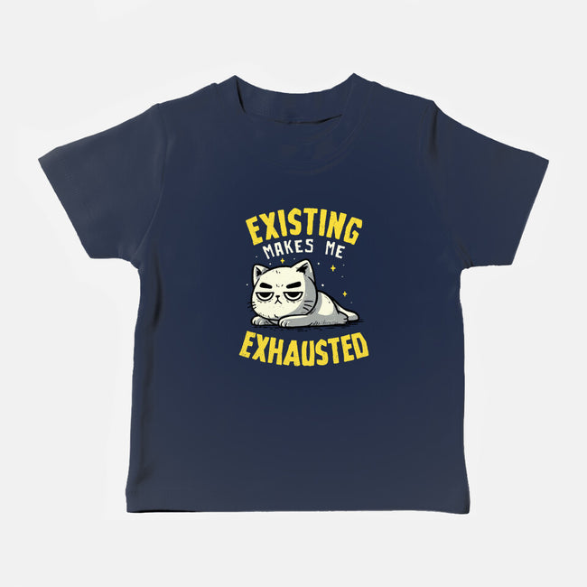 Existing Makes Me Exhausted-Baby-Basic-Tee-koalastudio