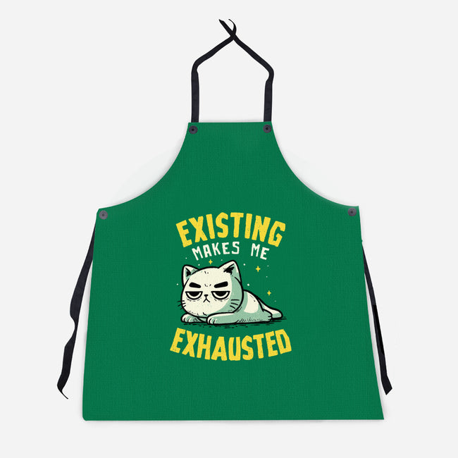 Existing Makes Me Exhausted-Unisex-Kitchen-Apron-koalastudio