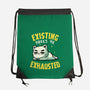 Existing Makes Me Exhausted-None-Drawstring-Bag-koalastudio