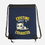 Existing Makes Me Exhausted-None-Drawstring-Bag-koalastudio