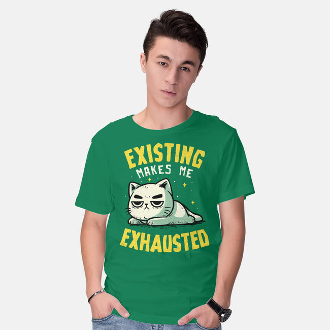 Existing Makes Me Exhausted-Mens-Basic-Tee-koalastudio