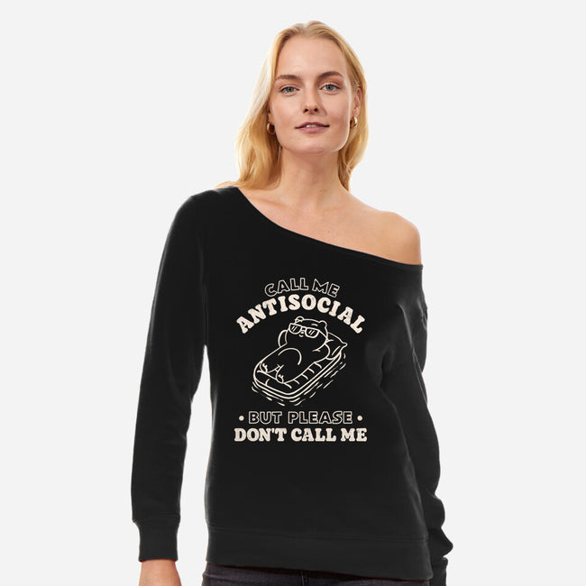 But Please Don't Call Me-Womens-Off Shoulder-Sweatshirt-koalastudio