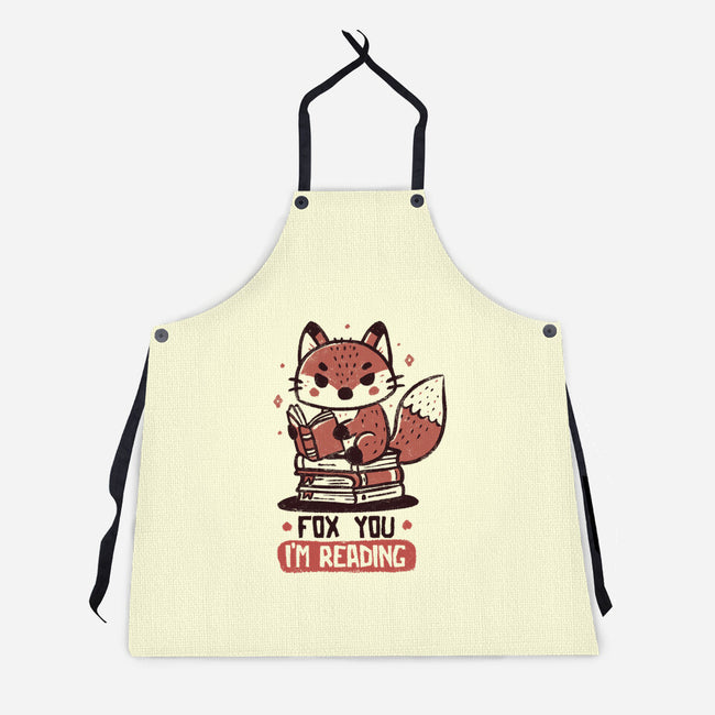 Fox You I'm Reading-Unisex-Kitchen-Apron-koalastudio