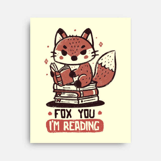 Fox You I'm Reading-None-Stretched-Canvas-koalastudio