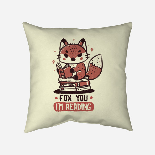 Fox You I'm Reading-None-Removable Cover w Insert-Throw Pillow-koalastudio