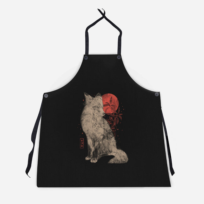 Bloomy Fox-Unisex-Kitchen-Apron-eduely