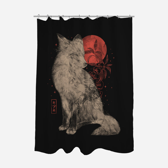 Bloomy Fox-None-Polyester-Shower Curtain-eduely