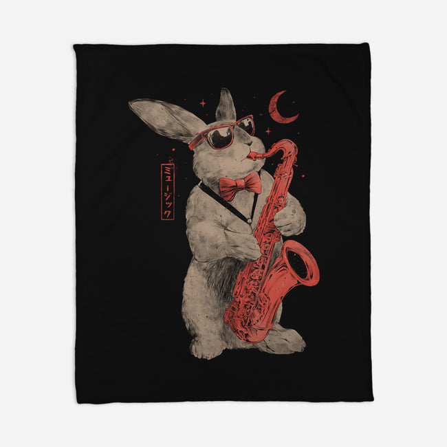 Jazz Bunny-None-Fleece-Blanket-eduely