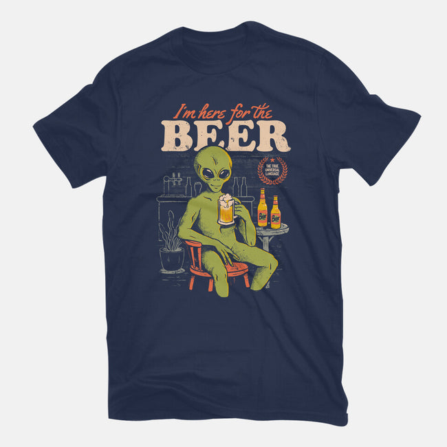 Here For The Beer-Youth-Basic-Tee-eduely