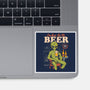 Here For The Beer-None-Glossy-Sticker-eduely