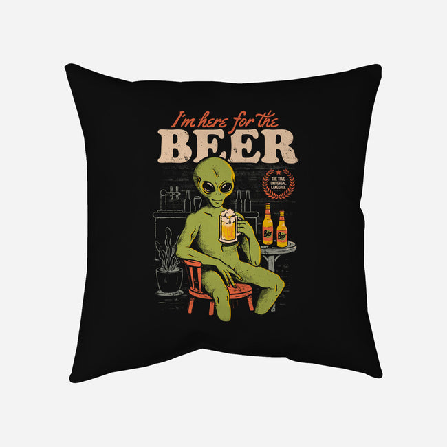 Here For The Beer-None-Removable Cover w Insert-Throw Pillow-eduely