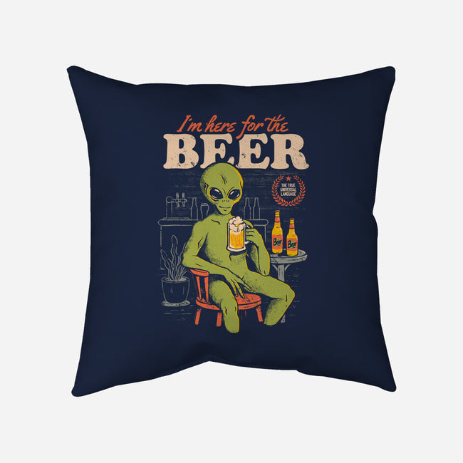 Here For The Beer-None-Removable Cover w Insert-Throw Pillow-eduely