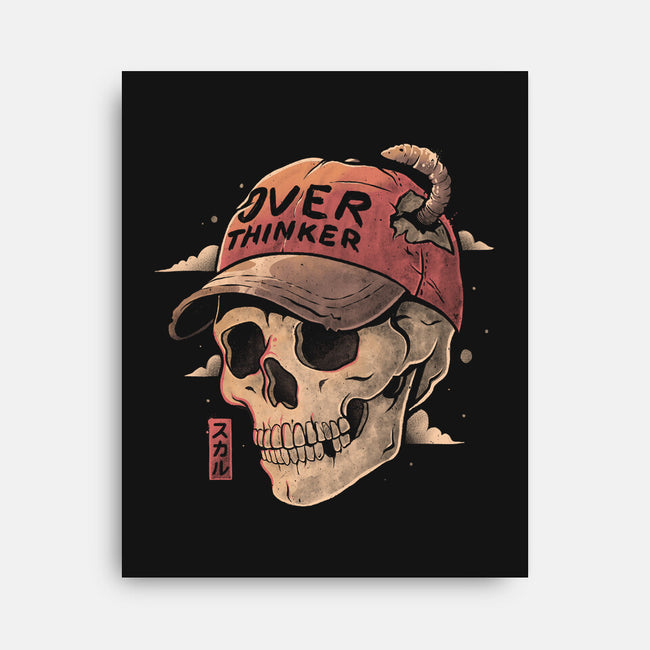 Overthinker Skull-None-Stretched-Canvas-eduely