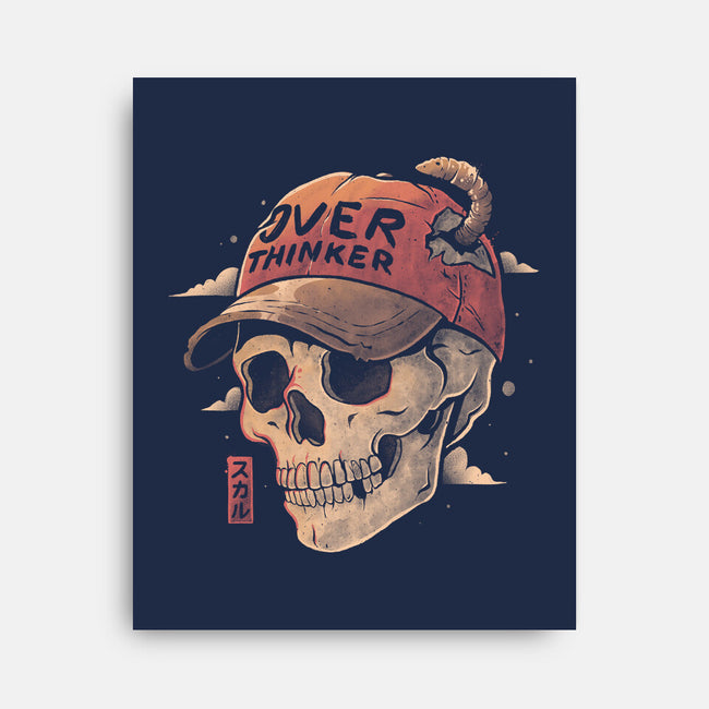 Overthinker Skull-None-Stretched-Canvas-eduely