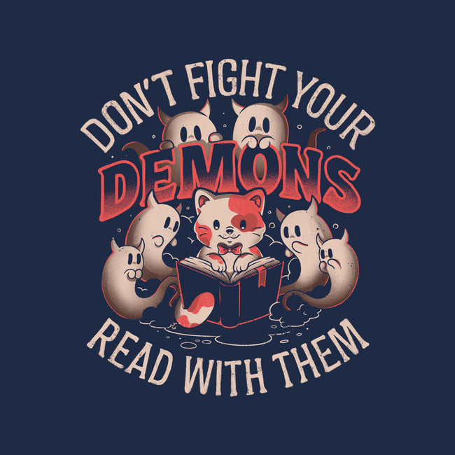 Read With Your Demons-Womens-Fitted-Tee-eduely