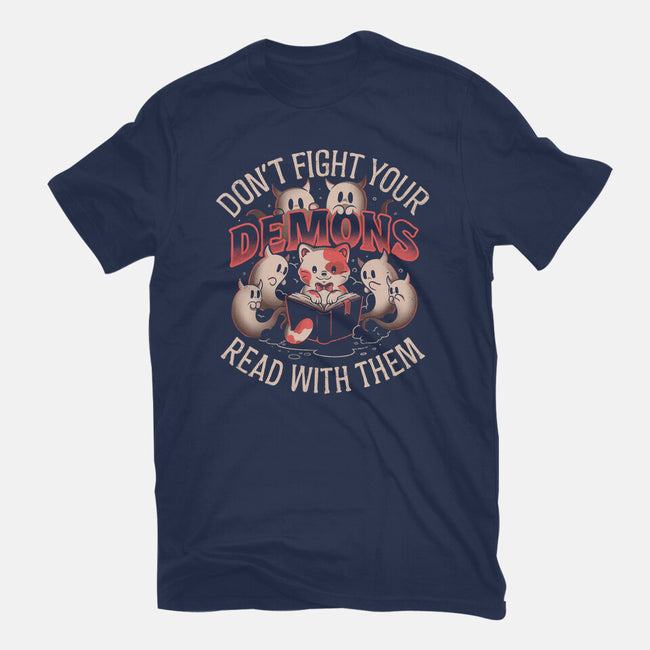 Read With Your Demons-Womens-Basic-Tee-eduely